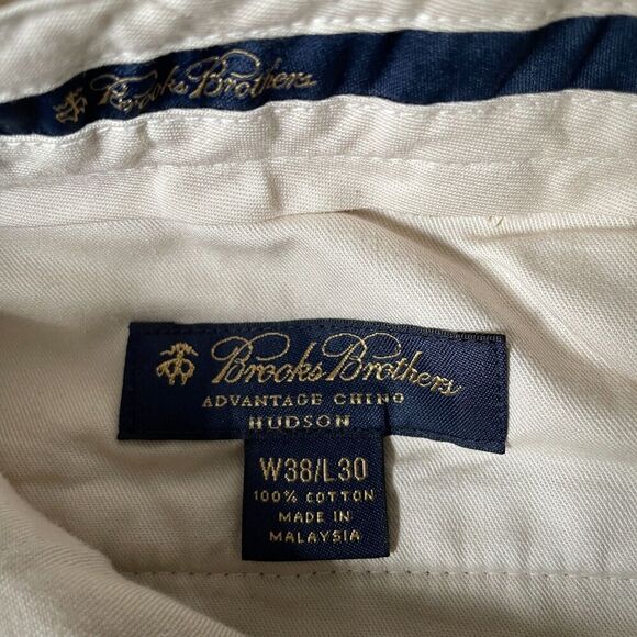 Brooks Brothers Advantage Chino Hudson Twill Pant Mens 38x30 Brown Professional - Picture 7 of 16